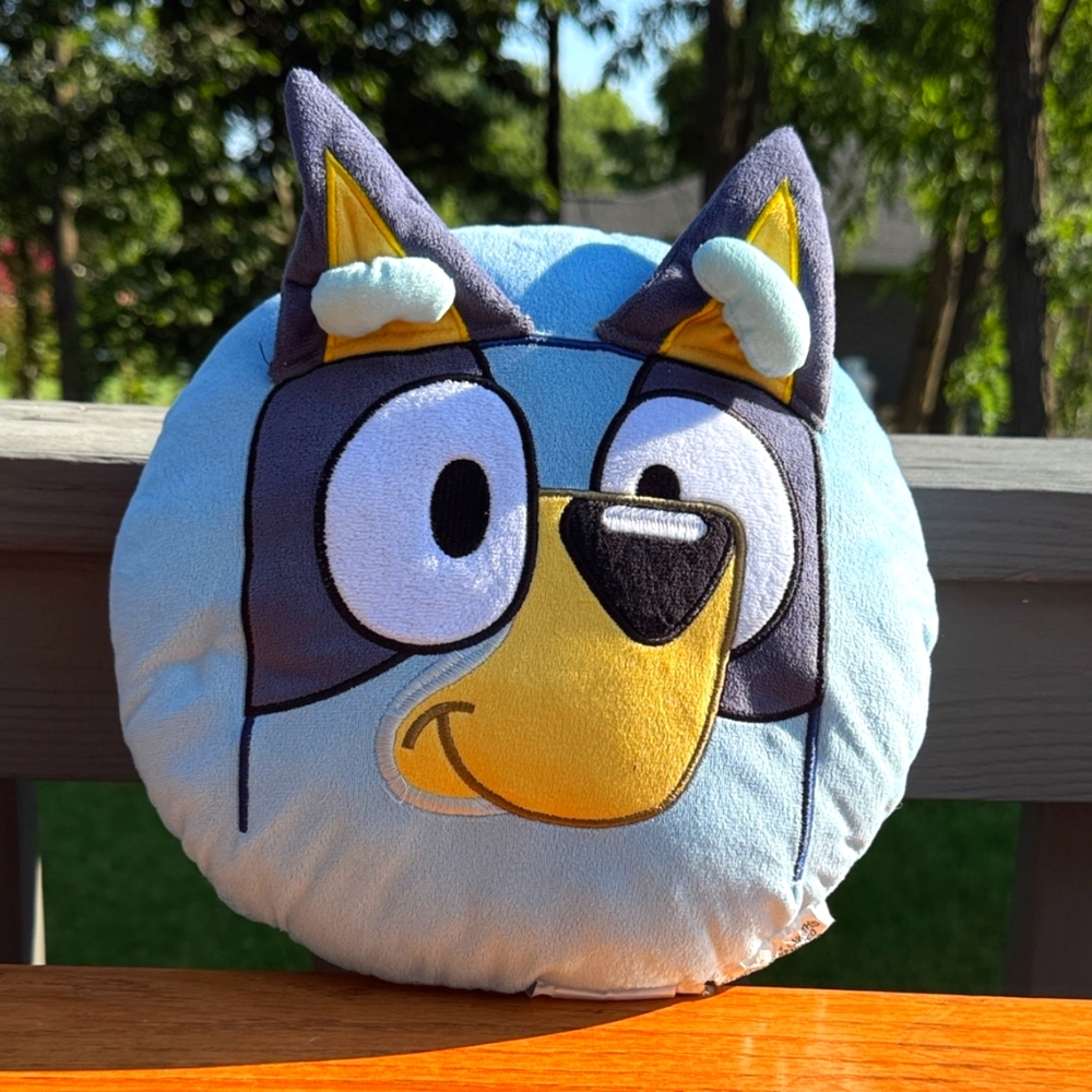 Bluey Round 12" Travel Cloud Pillow (EUC)